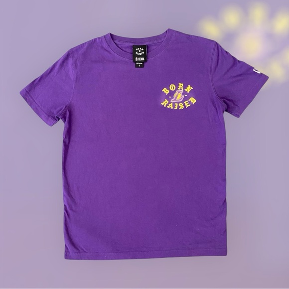 Los Angeles Lakers Purple and Yellow, Born and Raised T-shirt - Picture 3 of 4